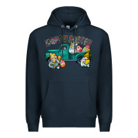 Navy Happy Easter truck Premium Hoodie - CowhideDigitalArt