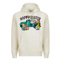 Oatmeal Heather Happy Easter truck Premium Hoodie - CowhideDigitalArt