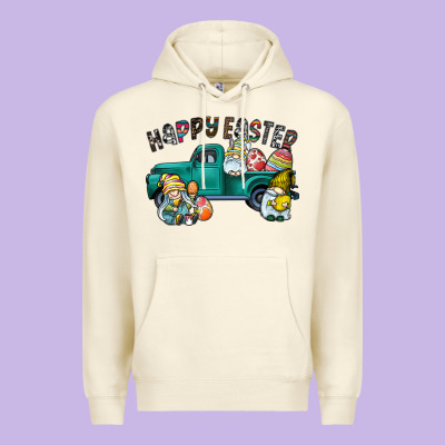 Happy Easter Truck Premium Hoodie Designed By Cowhidedigitalart