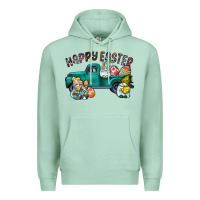 Seafoam Happy Easter truck Premium Hoodie - CowhideDigitalArt