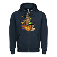 Navy halloween owl Zipper Hoodie - BarkalooDesign