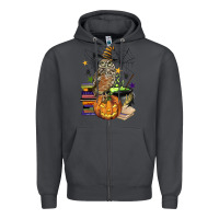 Smoke halloween owl Zipper Hoodie - BarkalooDesign