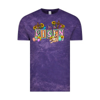 Cloud Purple He is risen Easter  Easter Day Vintage Tee - CowGirlArtShop
