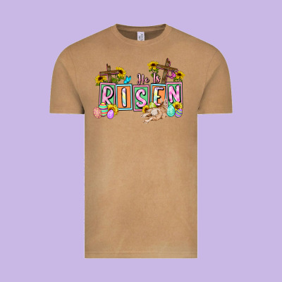 He Is Risen Easter  Easter Day Vintage Tee Designed By Cowgirlartshop