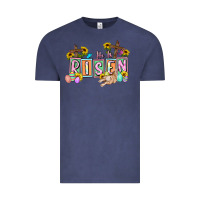 Vintage Denim He is risen Easter  Easter Day Vintage Tee - CowGirlArtShop