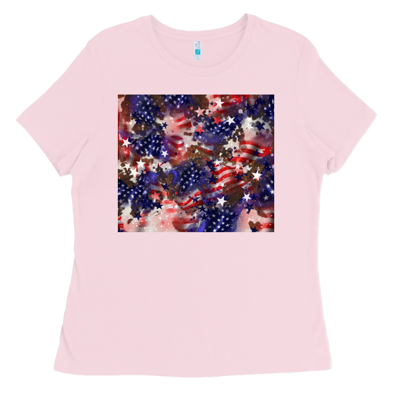 American Flag Sparkly  Tumbler Ladies Tee by HowdyJamesFarm | Teevron