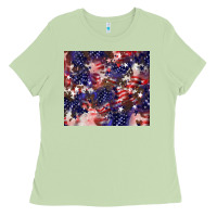 Matcha American flag sparkly  tumbler Ladies Tee - HowdyJamesFarm