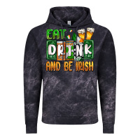 Cloud Black St. Patrick's Eat drink and be Irish Vintage Hoodie - OliviaCreatesArt