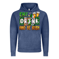 Vintage Denim St. Patrick's Eat drink and be Irish Vintage Hoodie - OliviaCreatesArt