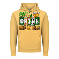 Vintage Mustard St. Patrick's Eat drink and be Irish Vintage Hoodie - OliviaCreatesArt