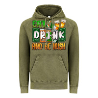 Vintage Olive St. Patrick's Eat drink and be Irish Vintage Hoodie - OliviaCreatesArt