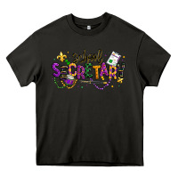 Asphalt mardi gras school secretary Heavy Core Tee - texasbilliewilder