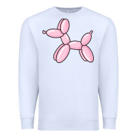 White balloon dog pink Premium Sweatshirt - maiPhamDesign