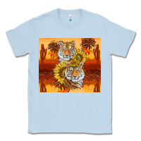 Dusty Blue tigers with scratches Classic Tee - TumblerDesignByShophia