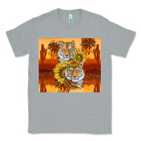 Heather Grey tigers with scratches Classic Tee - TumblerDesignByShophia
