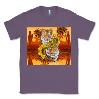 Lavender tigers with scratches Classic Tee - TumblerDesignByShophia