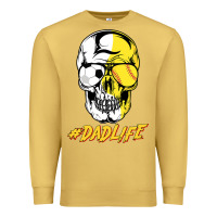 Antique Gold Dad life Sugar Skull for Soccer Softball Halloween Costume Premium Sweatshirt - maiPhamDesign
