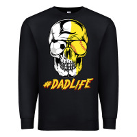 Black Dad life Sugar Skull for Soccer Softball Halloween Costume Premium Sweatshirt - maiPhamDesign