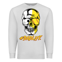Dove Grey Dad life Sugar Skull for Soccer Softball Halloween Costume Premium Sweatshirt - maiPhamDesign