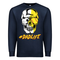 Navy Dad life Sugar Skull for Soccer Softball Halloween Costume Premium Sweatshirt - maiPhamDesign