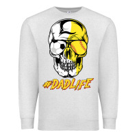 Oatmeal Heather Dad life Sugar Skull for Soccer Softball Halloween Costume Premium Sweatshirt - maiPhamDesign
