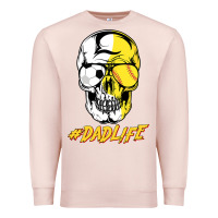 Pale Pink Dad life Sugar Skull for Soccer Softball Halloween Costume Premium Sweatshirt - maiPhamDesign