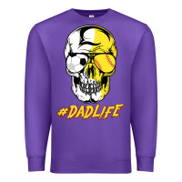 Purple Dad life Sugar Skull for Soccer Softball Halloween Costume Premium Sweatshirt - maiPhamDesign