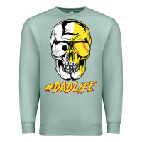 Seafoam Dad life Sugar Skull for Soccer Softball Halloween Costume Premium Sweatshirt - maiPhamDesign
