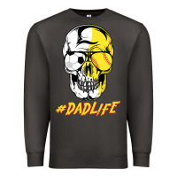 Smoke Dad life Sugar Skull for Soccer Softball Halloween Costume Premium Sweatshirt - maiPhamDesign