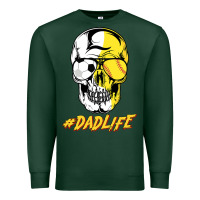 Sports Green Dad life Sugar Skull for Soccer Softball Halloween Costume Premium Sweatshirt - maiPhamDesign