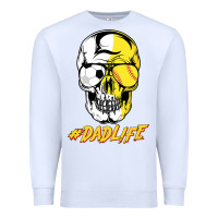 White Dad life Sugar Skull for Soccer Softball Halloween Costume Premium Sweatshirt - maiPhamDesign