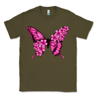 Army Green floral pink butterfly Classic Tee - Jasminsmagicworld