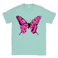 Floral Pink Butterfly Classic Tee | Teevron