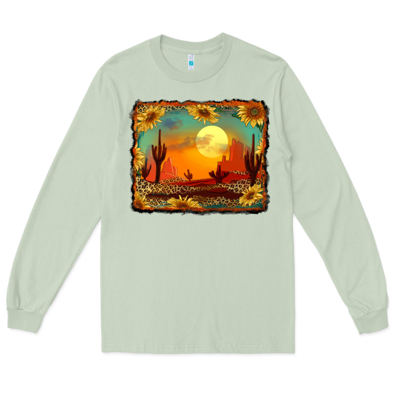 Western Desert Sunset Background Long Sleeve Tee by RanaPortraitStore | Teevron