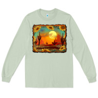 Matcha western desert sunset background Long Sleeve Tee - RanaPortraitStore