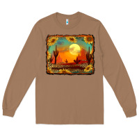 Toasted Coconut western desert sunset background Long Sleeve Tee - RanaPortraitStore