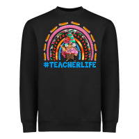 Black teacherlife and teacher gnome rainbow Heavyweight Sweatshirt - Artiststas