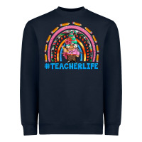 Navy teacherlife and teacher gnome rainbow Heavyweight Sweatshirt - Artiststas