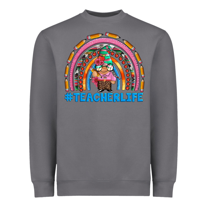 Teacherlife And Teacher Gnome Rainbow Heavyweight Sweatshirt by Artiststas | Teevron