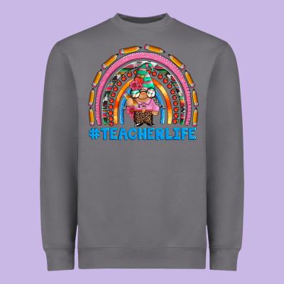 Teacherlife And Teacher Gnome Rainbow Heavyweight Sweatshirt Designed By Artiststas