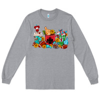 Heather Grey Coffee And American Football Coffee Cups Long Sleeve Tee - FaDigitalArtStudio