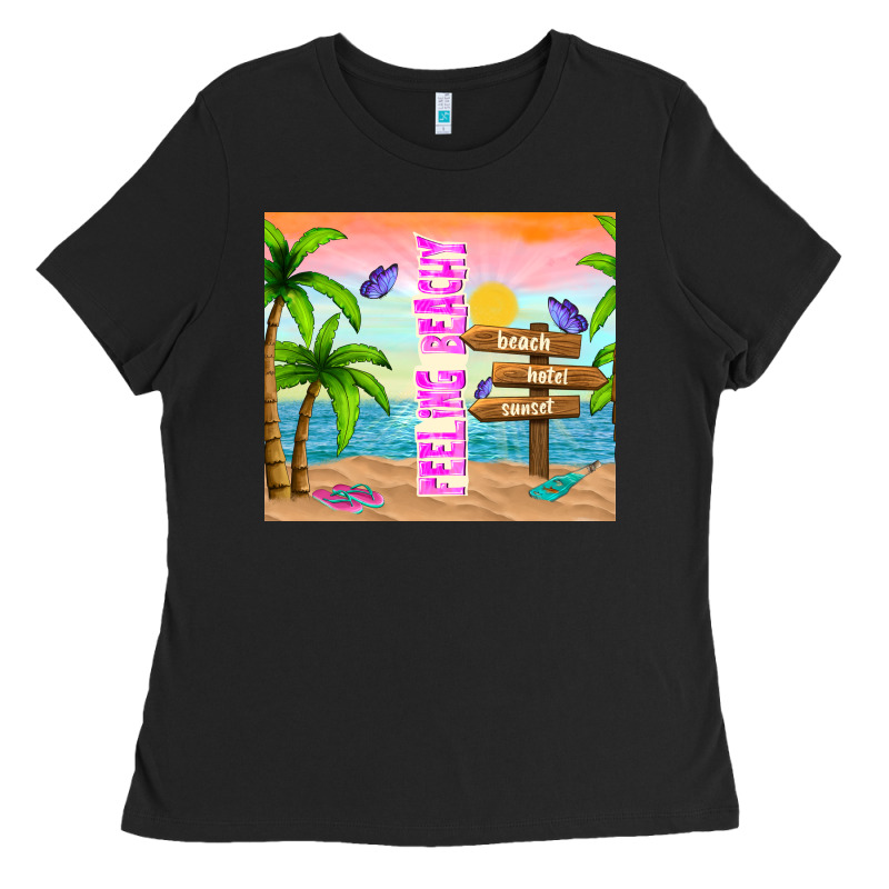 Feeling Beachy Ladies Tee by TumblerDesignByShophia | Teevron
