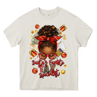 Cream santa favorite tax specialist afro messy bun Heavy Core Tee - texasbilliewilder