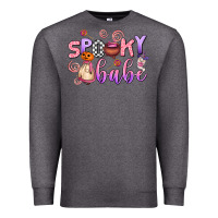 Charcoal Heather spooky babe Premium Sweatshirt - AdoDesignShop