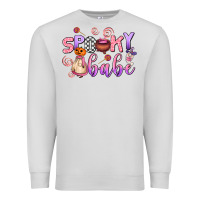 Dove Grey spooky babe Premium Sweatshirt - AdoDesignShop