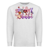 Oatmeal Heather spooky babe Premium Sweatshirt - AdoDesignShop
