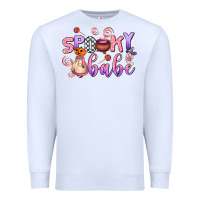 White spooky babe Premium Sweatshirt - AdoDesignShop