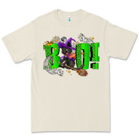 Boo! With Black Cat Halloween Premium Tee | Teevron