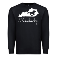 Black Kentucky Horse Map State , best gift, costume, halloween, xmas, christ Premium Sweatshirt - maiPhamDesign