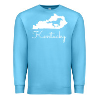 Ocean Blue Kentucky Horse Map State , best gift, costume, halloween, xmas, christ Premium Sweatshirt - maiPhamDesign